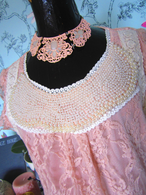 Šaty powder pink&pearls — foto 2