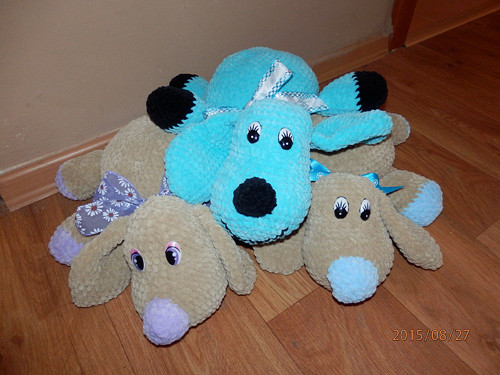 Háčkovaný pejsek polštářek — foto 5