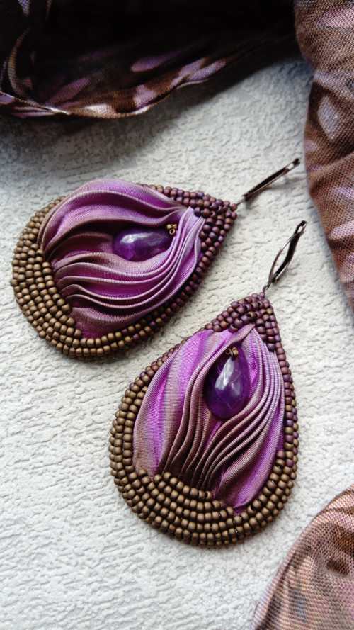 Náušnice Lilac Wood — foto 2
