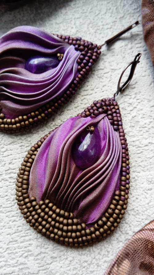Náušnice Lilac Wood — foto 4