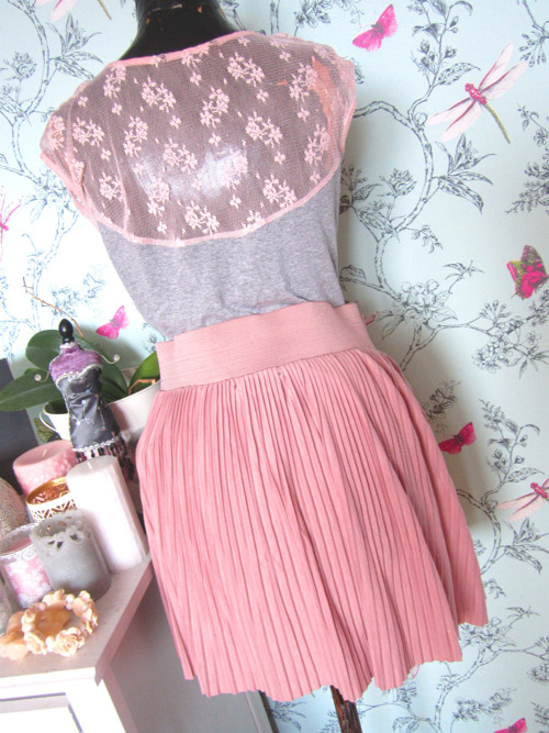 Sukénka powder pink v plisé — foto 4