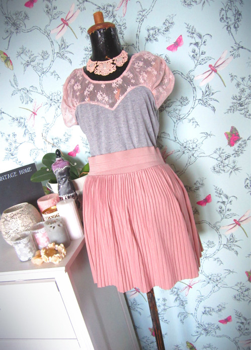 Sukénka powder pink v plisé — foto 2