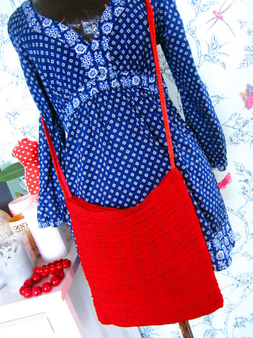 Háčkovaná kabela boho hippie — foto 3