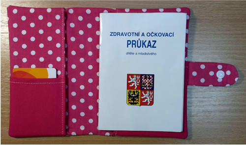 Obal na očk. průkaz růžový puntík-ptáčci — foto 3