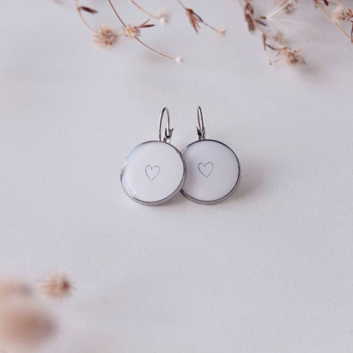 Náušnice minimal srdíčko — foto 2