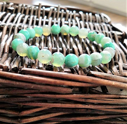 Achát*mint green*0,8 cm*náramek — foto 5