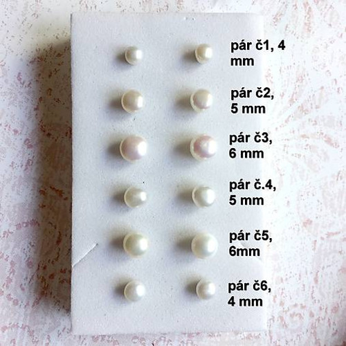 Náušnice se sladkovodními perlami, ocel (pár č.5) — foto 6