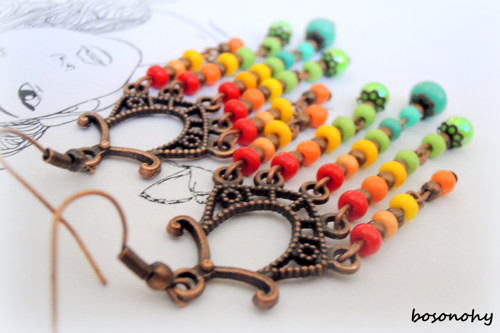 Boho náušnice "CHEERFUL" — foto 5