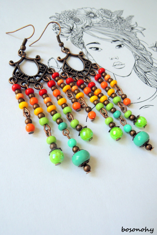 Boho náušnice "CHEERFUL" — foto 3
