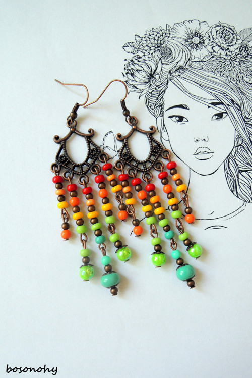 Boho náušnice "CHEERFUL" — foto 2