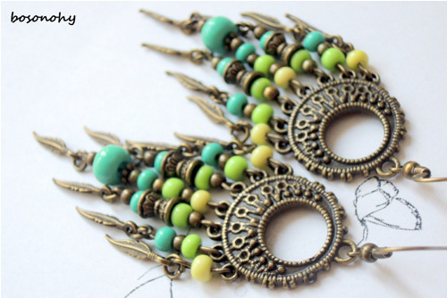 Boho náušničky "MERMAID" — foto 3