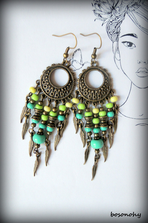 Boho náušničky "MERMAID" — foto 2