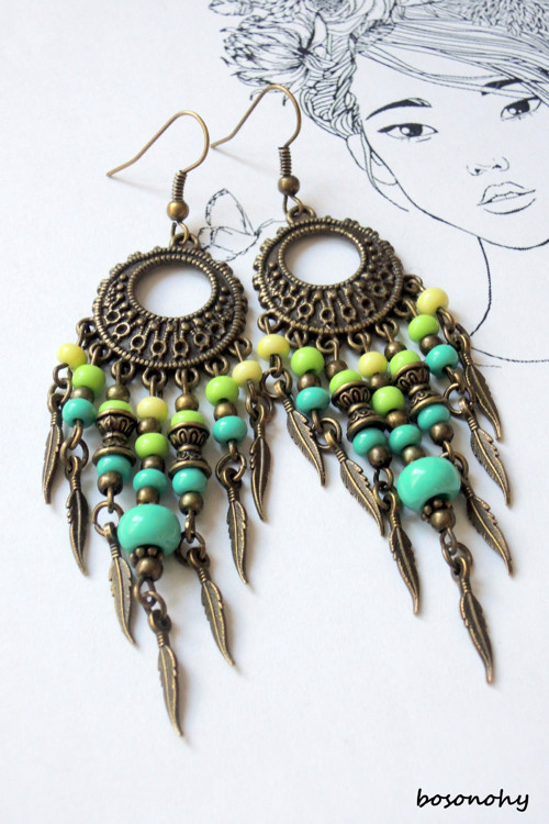 Boho náušničky "MERMAID" — foto 4