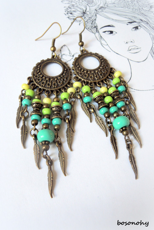 Boho náušničky "MERMAID" — foto 5