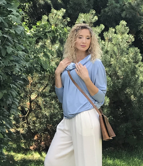 Světlemodrá netopýří tunika — foto 6