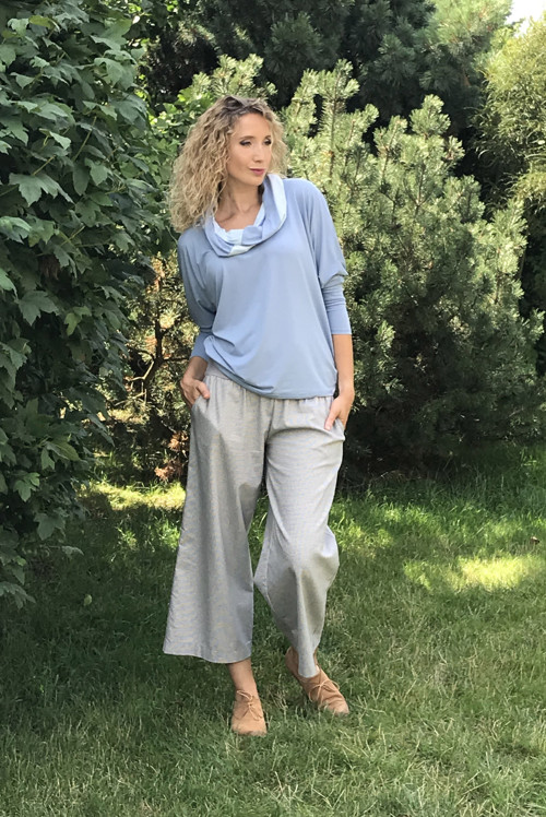 Světlemodrá netopýří tunika — foto 4