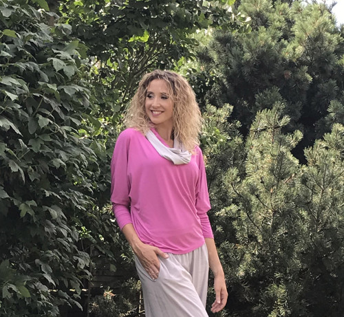 Růžová netopýří tunika — foto 2