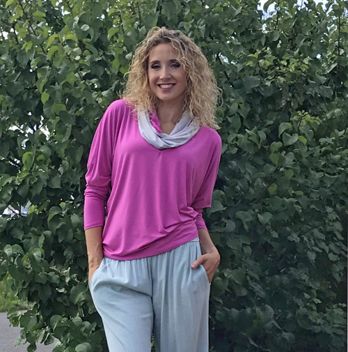 Růžová netopýří tunika — foto 6