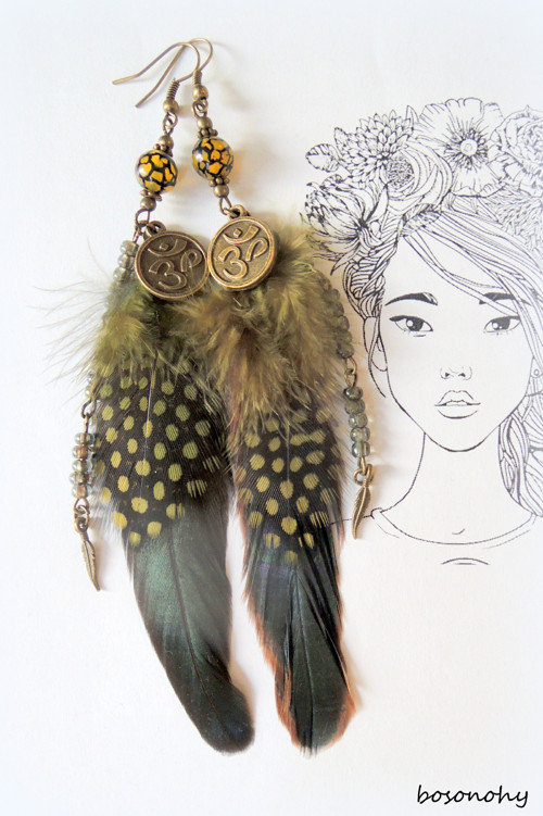 Náušnice boho style "FEATHERS" III. — foto 2
