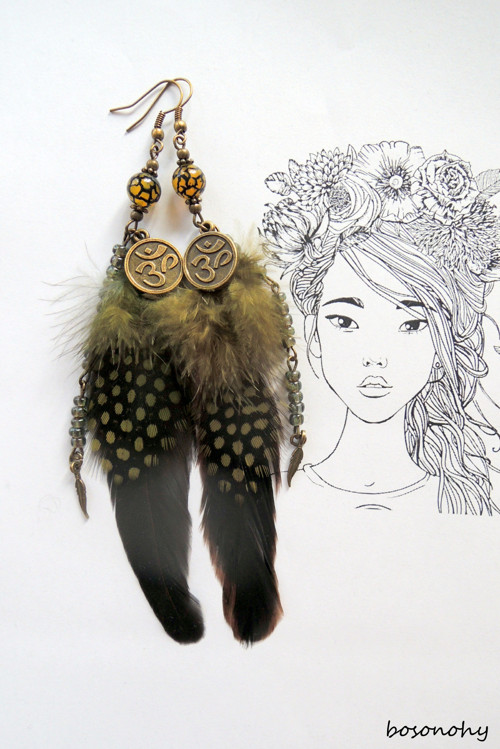 Náušnice boho style "FEATHERS" III. — foto 3