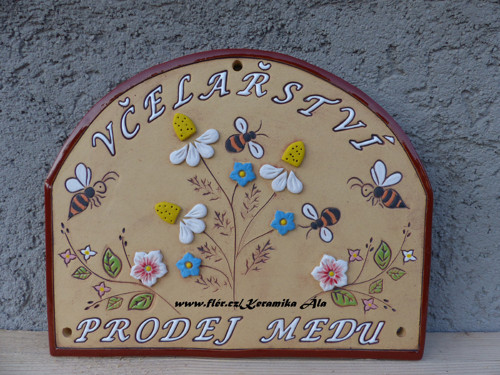 Keramická cedule půloblouk ,,VČELAŘSTVÍ" 2/ na obj — foto 3
