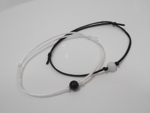 Decentní náramky pro pár - "Onyx/Jadeit" — foto 5