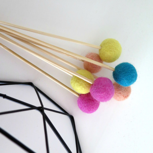 Plstěné pompom flower — foto 2