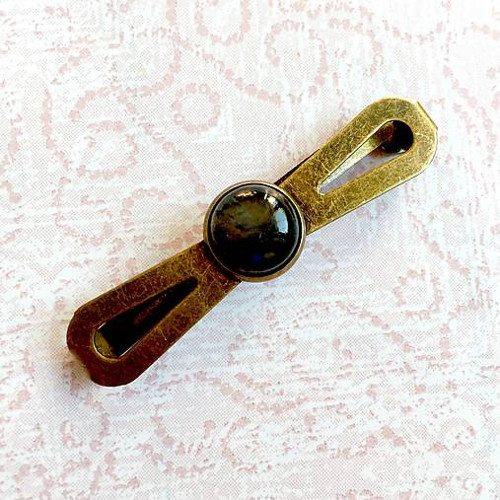 Vintage spona s labradoritem — foto 3