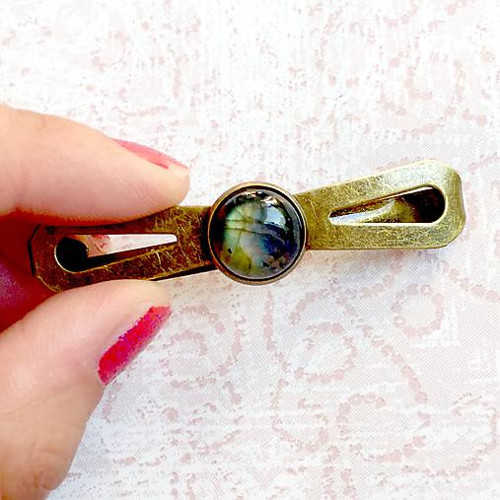 Vintage spona s labradoritem — foto 6