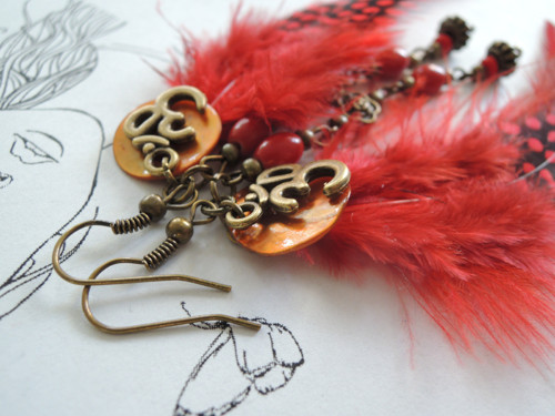 Náušnice boho style "FEATHERS" II. — foto 4