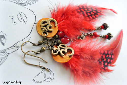Náušnice boho style "FEATHERS" II. — foto 5