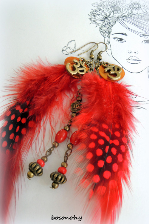 Náušnice boho style "FEATHERS" II. — foto 2