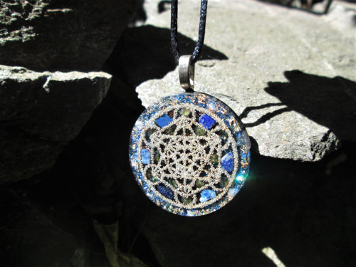 Org. šperk ,, Metatron očisty aury " s lapisem — foto 3