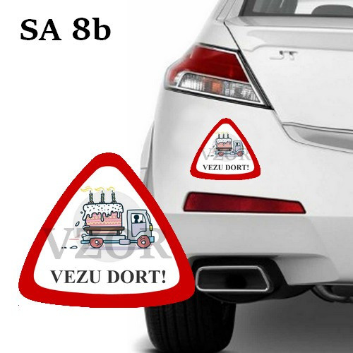 Samolepka na auto No.8 - vezu dort — foto 2