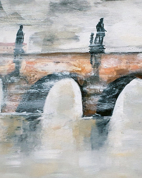 Karlův most v mlze - 60x30cm — foto 4