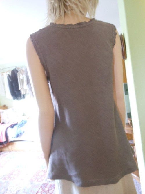 Lněný top s kanýry, vel.38 — foto 3