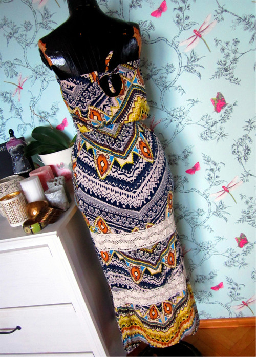 Etno boho eklektika šaty — foto 5