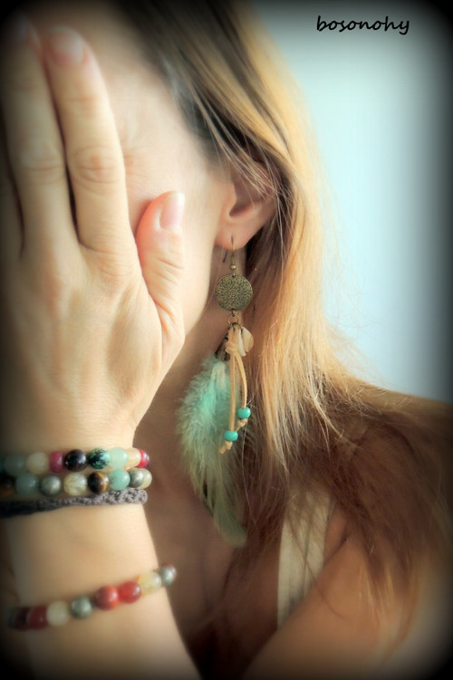 Náušnice boho style "FEATHERS" III. — foto 5