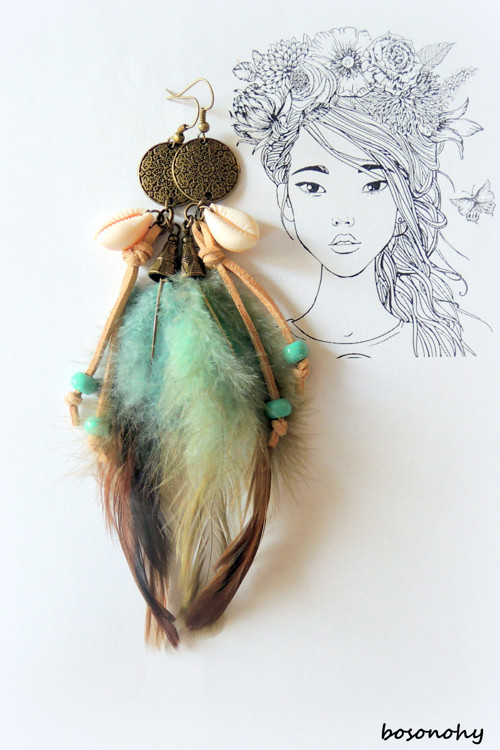 Náušnice boho style "FEATHERS" III. — foto 2