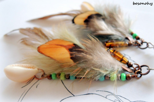 Náušnice boho style "FEATHERS" IV. — foto 3