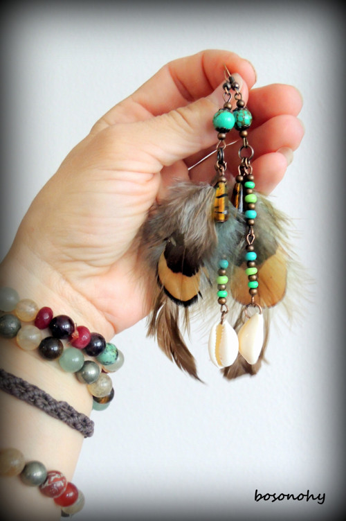 Náušnice boho style "FEATHERS" IV. — foto 4