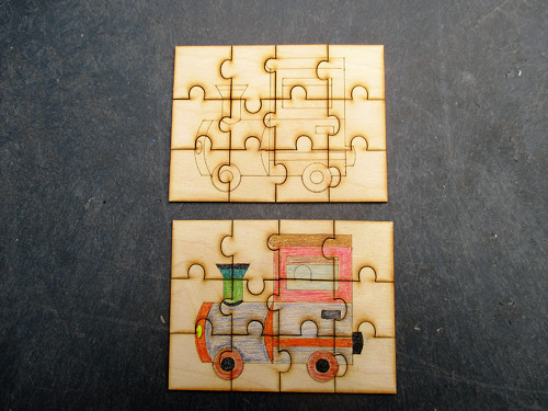 Puzzle k domalování - mašinka — foto 2
