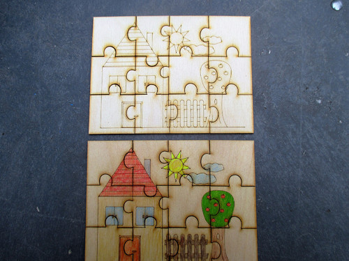Puzzle k domalování - Domeček — foto 2