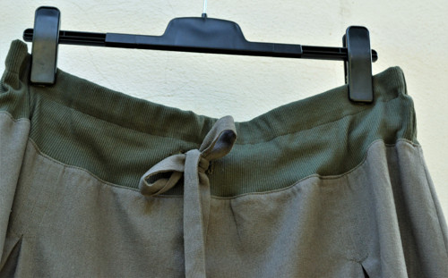 Khaki sukýnka / midi (len s viskózou) — foto 6