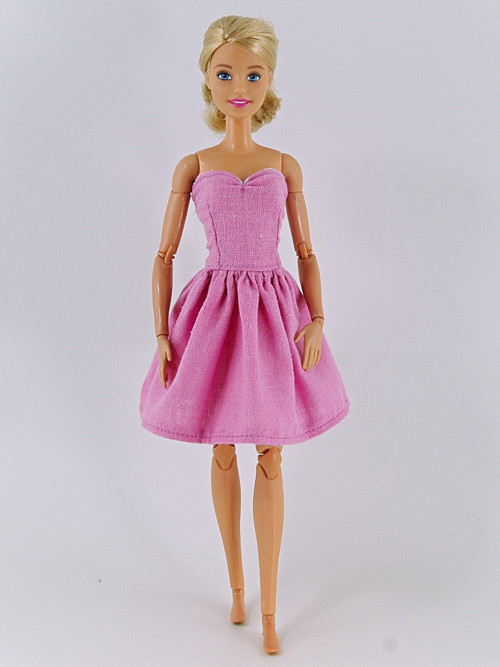 Barbie - Lněné růžové šaty — foto 2