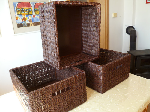 Koše 3ks - tmavý mahagon — foto 2