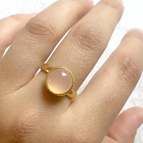 Elegantní prsten s chalcedonem chirurg. ocel — foto 3