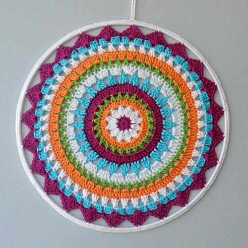 Háčkovaná mandala 25 cm - 5. — foto 3