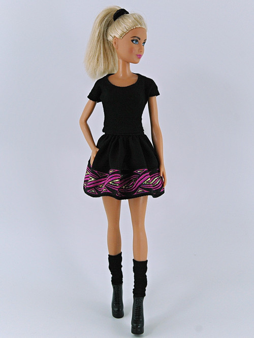 Barbie - Fialovočerná sukně — foto 2