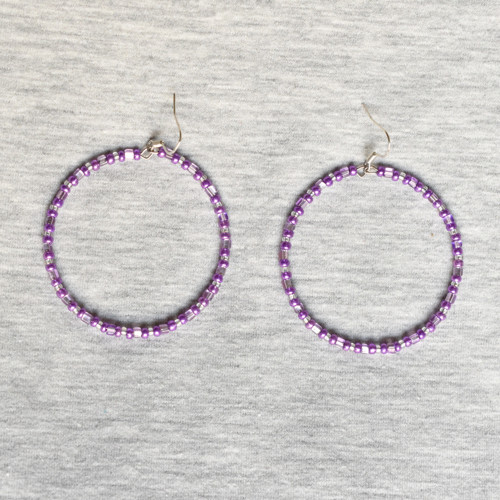 "Violet Circles" náušnice — foto 3